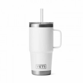 YETI® Rambler Κούπα - Θερμός Με Καλαμάκι 710ml - White