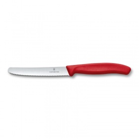 Victorinox Swiss Classic Tomato & Table Knife Οδοντωτό (11cm) - Κόκκινη Λαβή