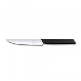 Victorinox Swiss Modern Steak Knife Οδοντωτό (12cm) - Μαύρη Λαβή