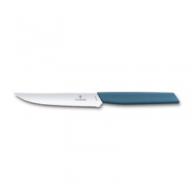 Victorinox Swiss Modern Steak Knife Οδοντωτό (12cm) - Μπλε Παστέλ Λαβή